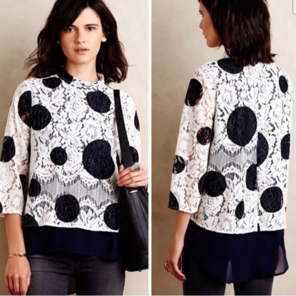 HD in Paris Polka Dot Peplum Top